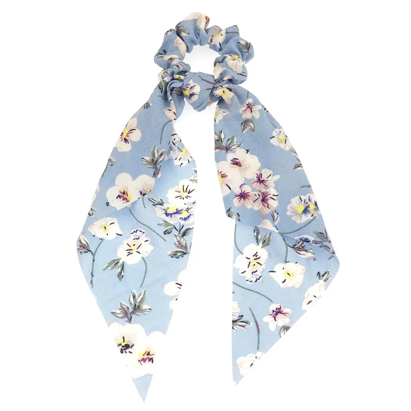 Модные резинки для волос в стиле ретро с цветочным принтом женские эластичные