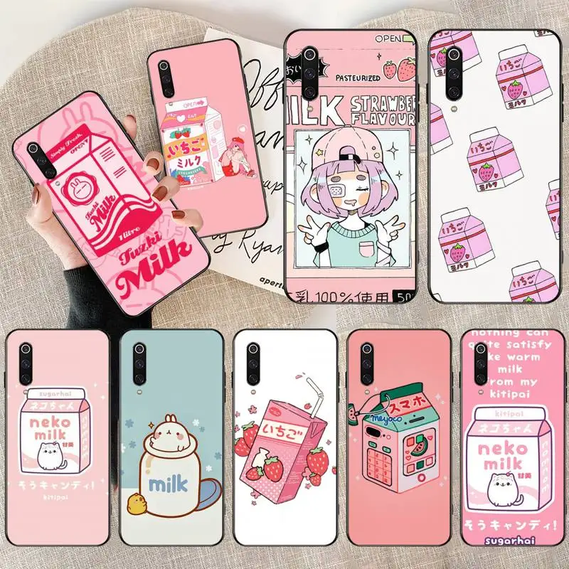 PENGHUWAN Kawaii японская клубника молоко новое поступление черный сотовый телефон