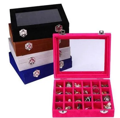 Оптовая продажа дешевые бархатное стекло ювелирные изделия кольцо Дисплей