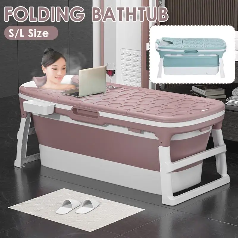 Ba&ntilde;era port&aacute;til grande para adultos, ducha plegable de 1,17 m/1,38 m para ni&ntilde;os, Sauna de nataci&oacute;n, ba&ntilde;era de Spa para el hogar, banheira port&aacute;til para adultos-0