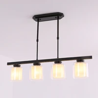 modern dining tables chandelier black industrial living rroom kitchen creative home decor interior lighting lusters luminaires