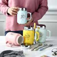 creative personality ceramic mug cartoon trend couple men and women gift water cup large capacity household coffee milk tea mugs