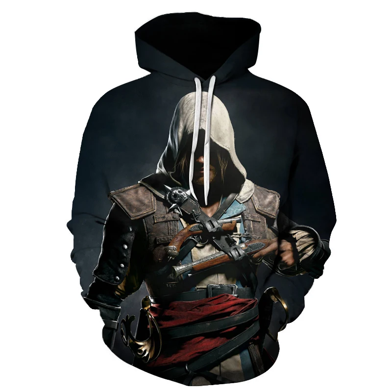 wy-2455 Европейский и пуловер с капюшоном Assassin's creed, худи с 3D принтом в стиле хип-хоп, мужская и женская повседневная одежда, Азиатский Размер 6XL - Цвет: wy-2455