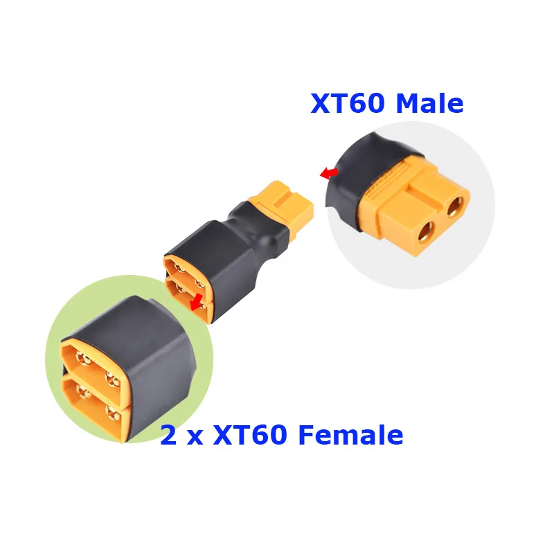 Штепсельная Вилка XT60 / T 2 штекера к 1 гнезду/1 штекер гнезду параллельный