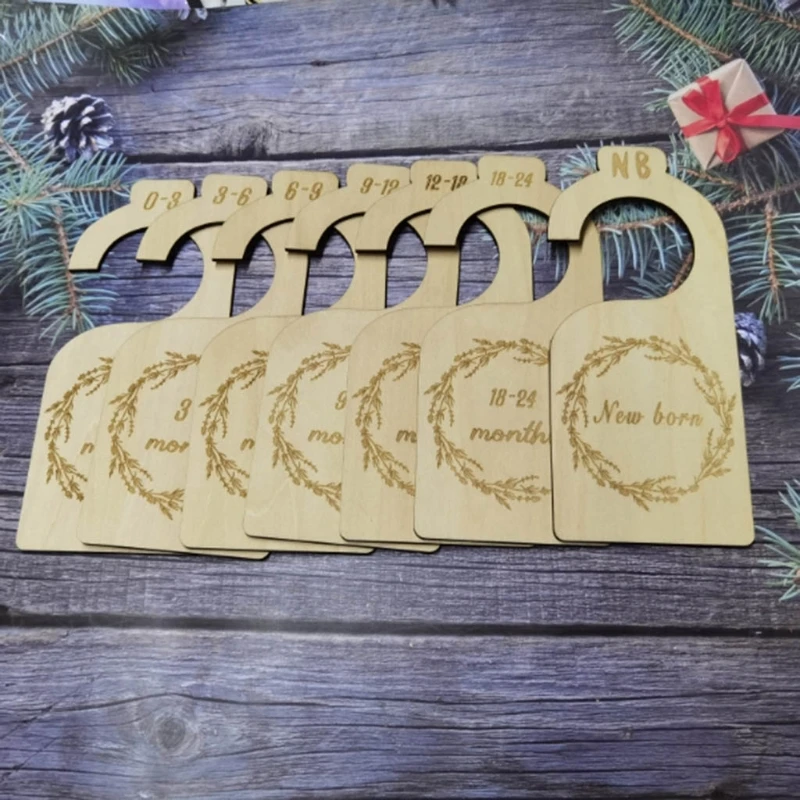 

7 шт., деревянные органайзеры T5EC для детской комнаты, от новорожденных до 24 месяцев