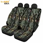 Защита на сиденья автомобиля с камуфляжным 3D рисунком, полное украшение, чехлы на передние и задние сиденья автомобиля для мужчин, крутой интерьер автомобиля SUV