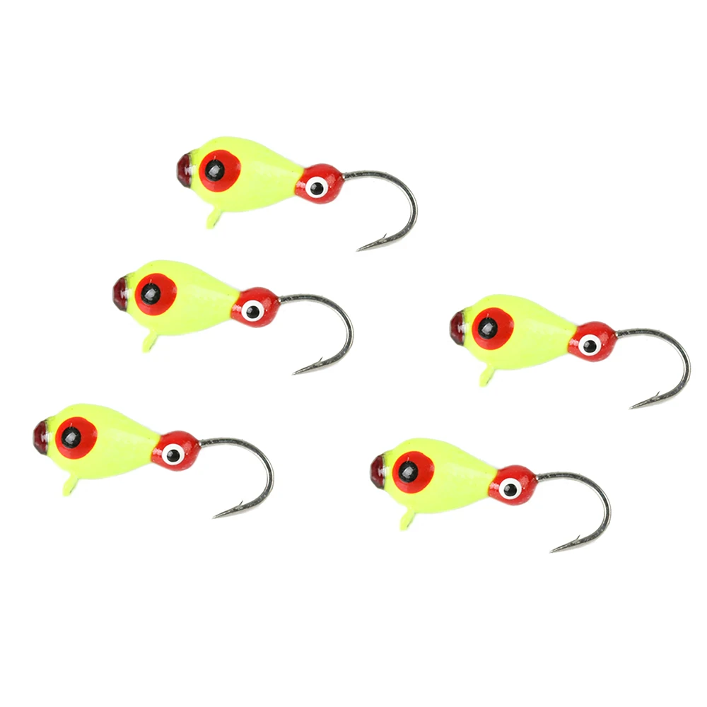 5pc Ice jig with eye Maximumcatch 16#14#12# вольфрамовый джиг для подледной рыбалки 0,42 г-1,90 г/11 мм-17 мм японский крючок для зимней рыбалки - Цвет: 5pc Ice jig with eye