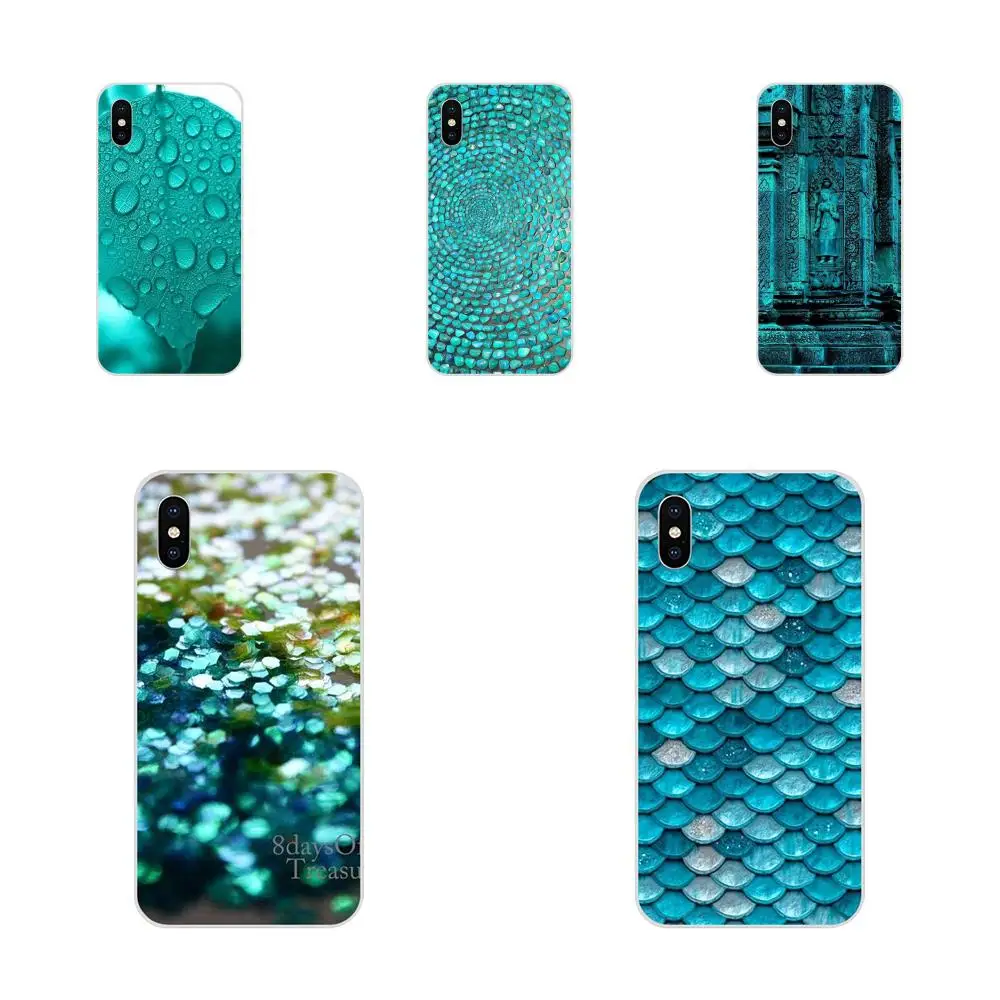 Светло бирюзовый сверкающие весы мягкий чехол из ТПУ с принтом &quotмобильного