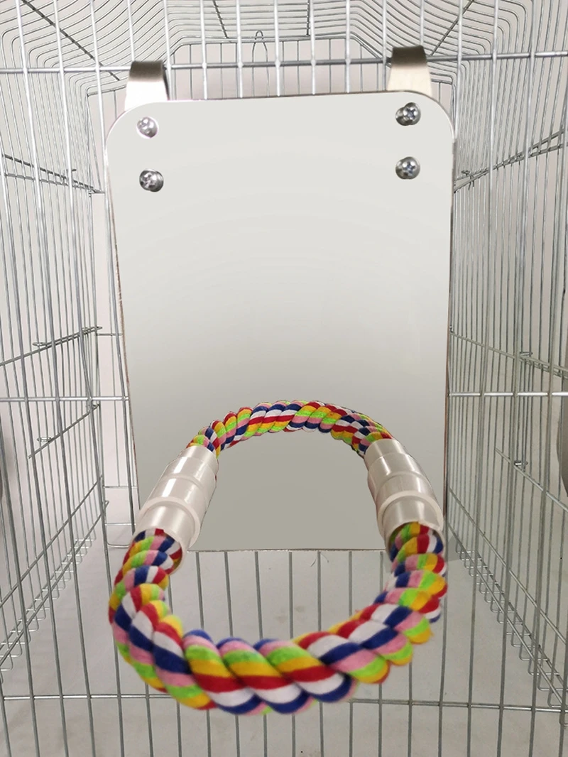 Игрушка для птиц попугаев подвесная клетка жевания качели веревка восхождения