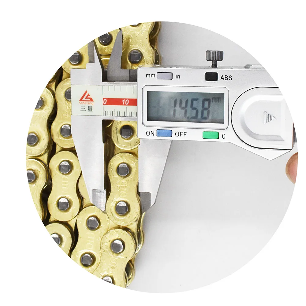 

Heavy Duty Drive Chain With O-Ring Gold Color Pitch 530x130 Links For Motocycle