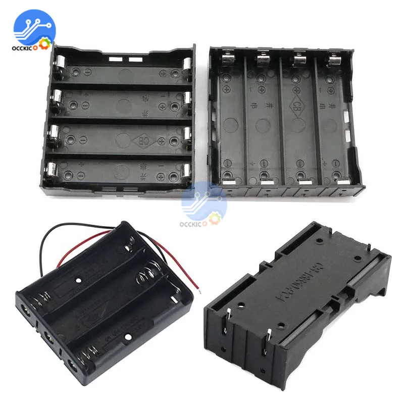 

18650 Battery Holder 1X 2X 3X 4X Slot 18650 Power Bank Case Container Battery Storage Box 1 2 3 4 Slot with Pin or Wire
