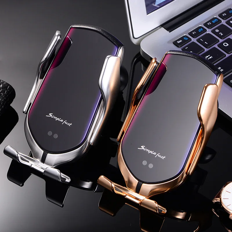 

Wireless Charger Car Phone Holder Qi Induction Smart Sensor 10W Fast Charging Stand Mount For Samsung S10 Note 10 iPhone 11 Pro