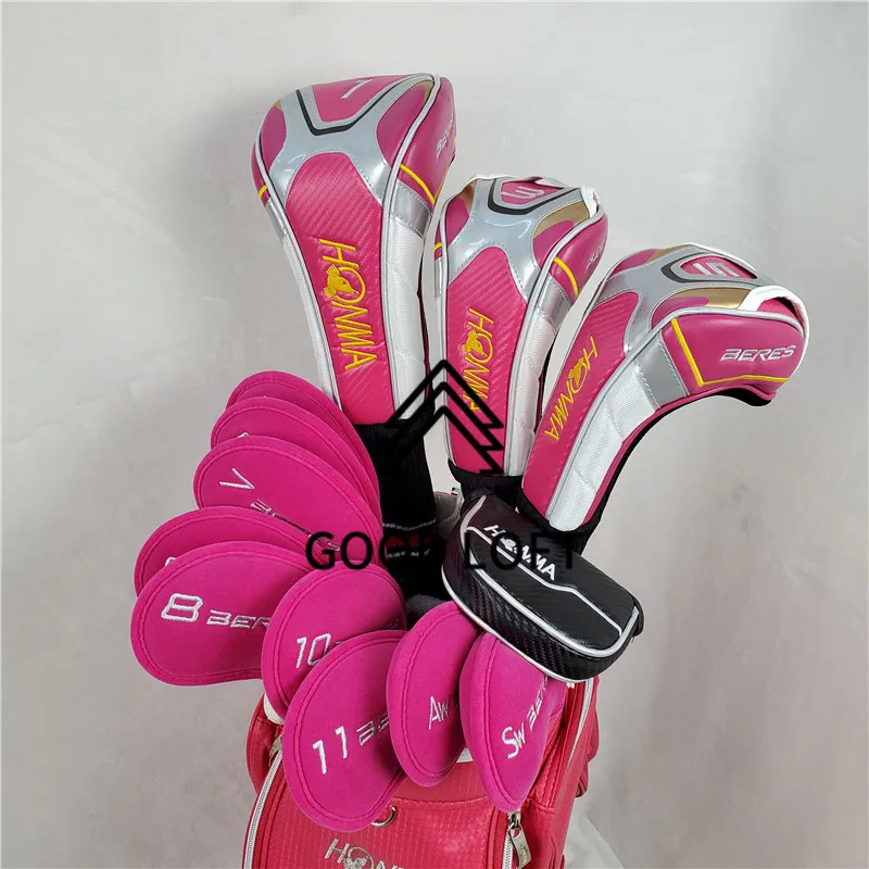 Новое Брендовое розовое платье женские Гольф клуб полный набор Хонма бере S 06 4