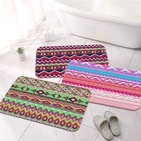 aztec ethic style printed flannel floor mat bathroom decor carpet non slip for living room kitchen welcome nordic design doormat
