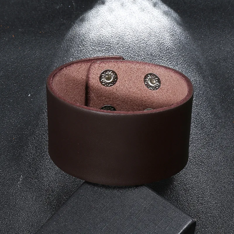 Новинка Модный черный коричневый браслет zorcins из натуральной кожи для мужчин