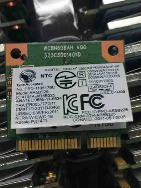 Новинка для Atheros Ar5b225 Half MINI PCI-E 802.11b/g/n Wlan Wi-Fi беспроводной + 4 0 карты Bluetooth(AR3012) |