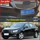 2009-2013 для Chevrolet Cruze 3 шт. Высокое качество нержавеющая сталь автомобиля передний бампер сетка решетка Вокруг отделки гоночные грили