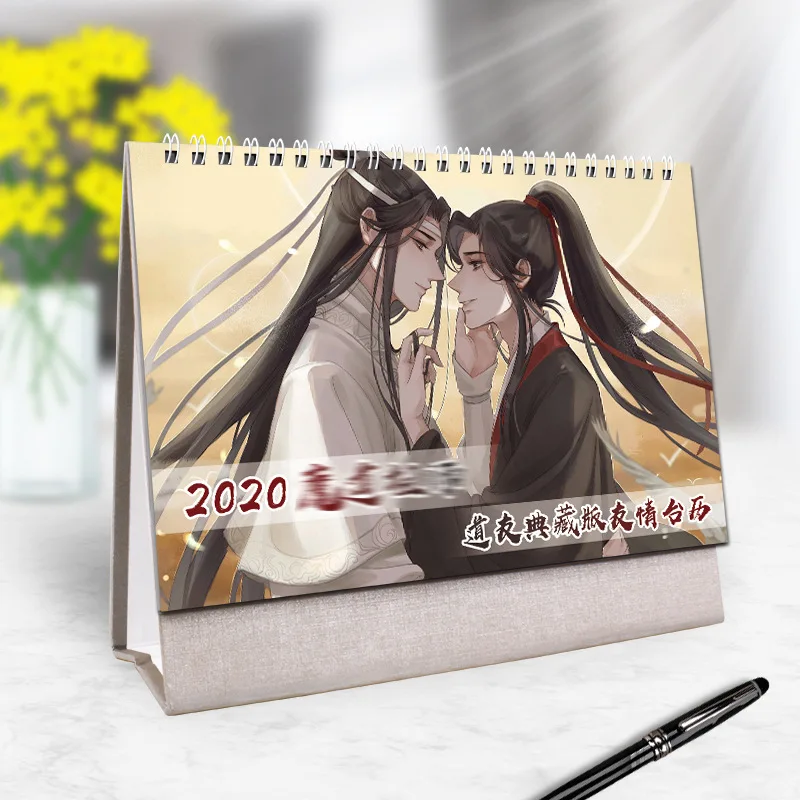 Новинка аниме Mo Dao Zu Shi Настольный календарь Wei Wuxian DIY настольные календари ежедневник календаря,01~,12