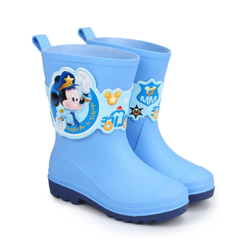

Disney Rain Boots Cartoon Cute Frozen Car Story Mickey Minnie Rain Boots Big Kids Children's Anti-skid Water Shoes