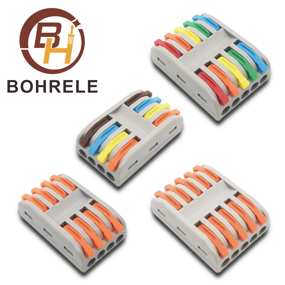 

Mini Fast Wire Cable Connectors Universal Compact Conductor Spring Splicing Wiring Connector Push-in Terminal Block SPL-4/5