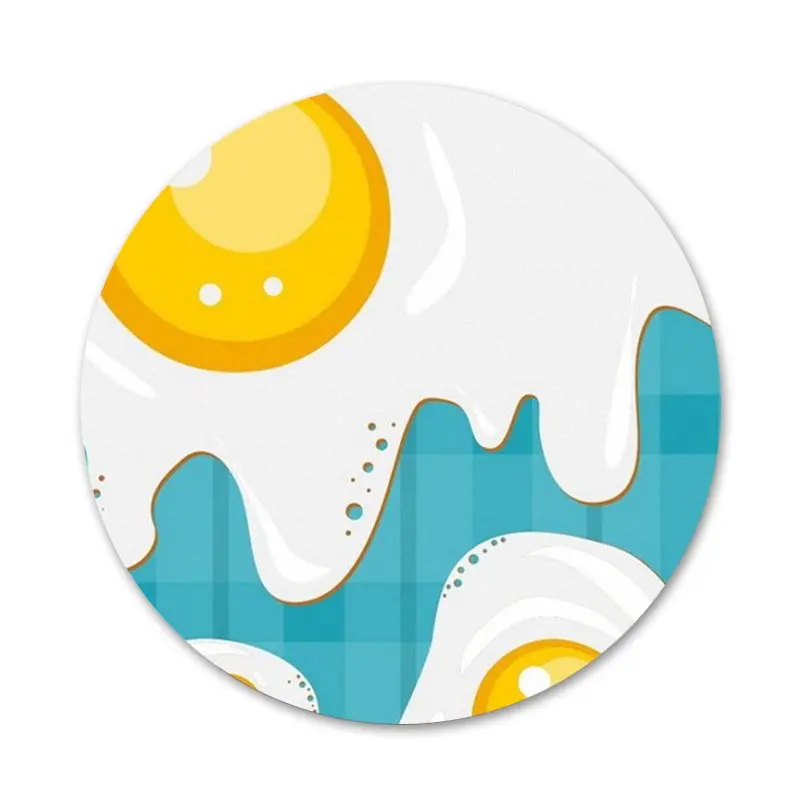 58 мм милый мультяшный значок яйцо пашот брошь заколка аксессуары для одежды