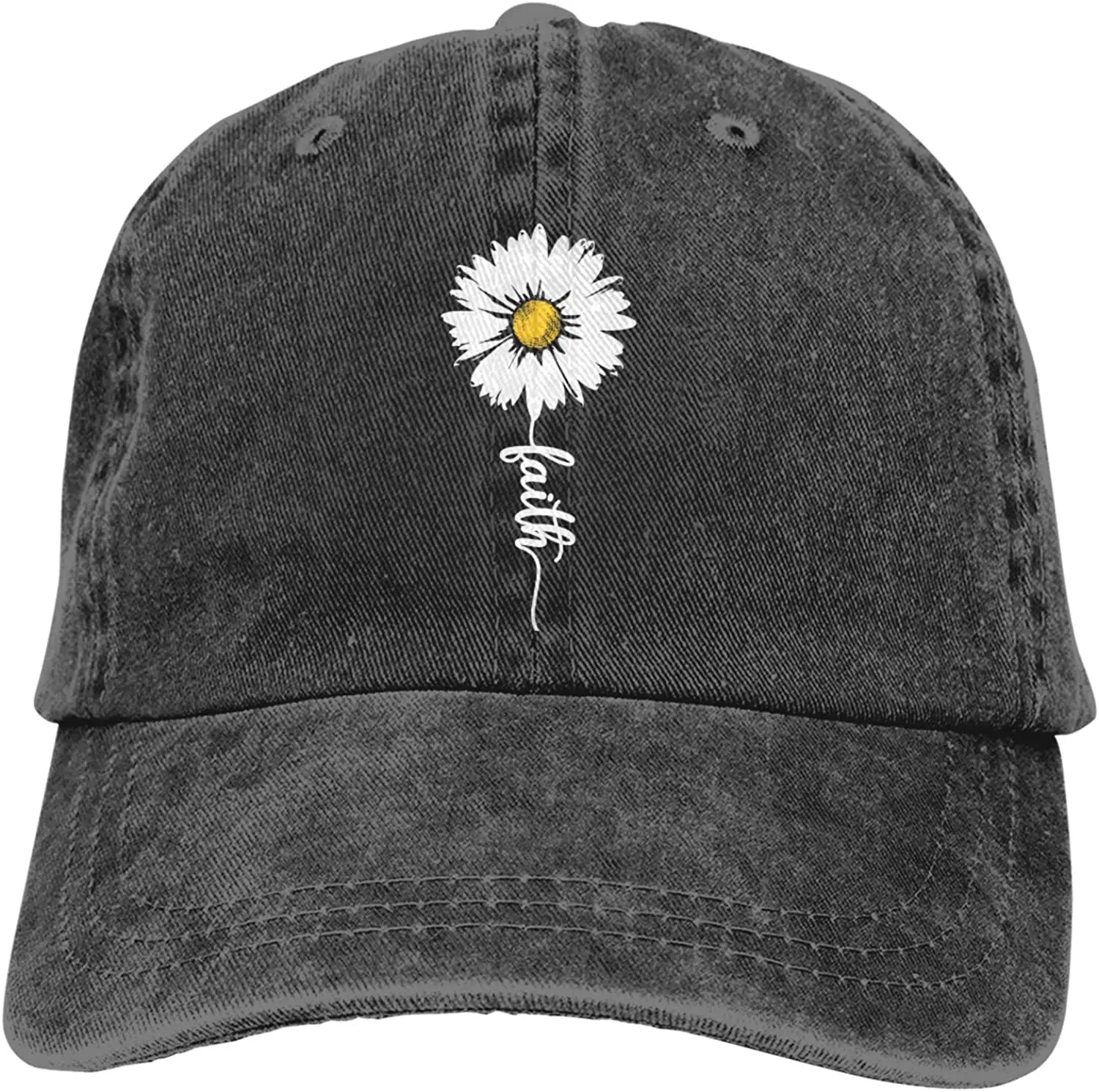 

Women's Baseball Caps Adjustable Blessed Faith Hat Vintage Washed Cotton