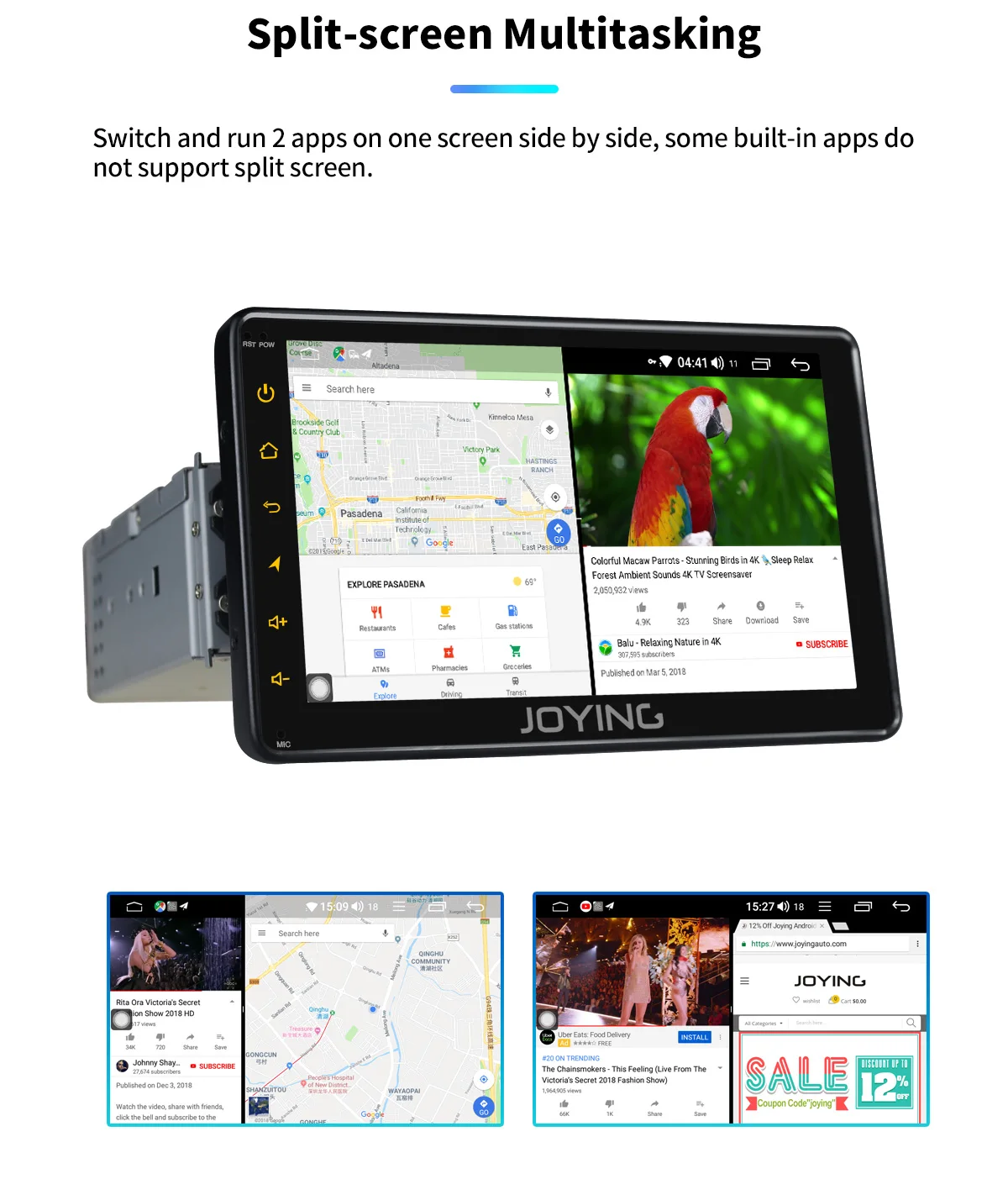 JOYING " головное устройство один Din Универсальный Android 8,1 Восьмиядерный автомобильный Радио Стерео GPS Navi мультимедиа без DVD плеер встроенный DSP