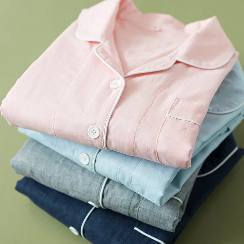 Простые пижамные комплекты женские осенние мягкие с длинным рукавом новинка