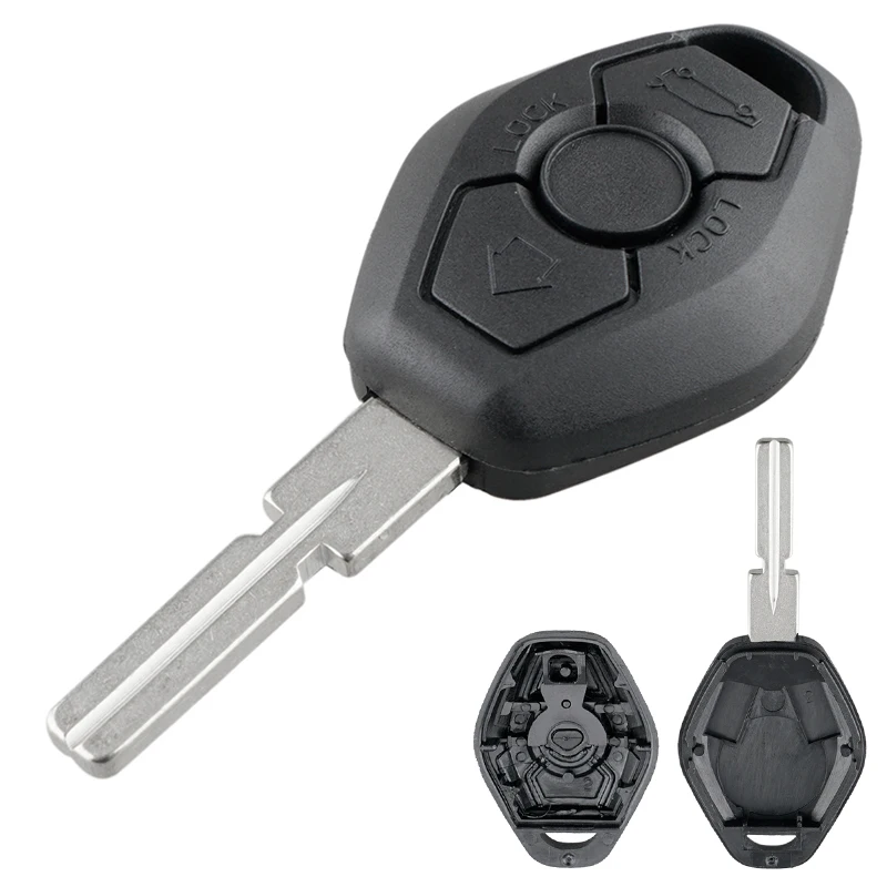 

Black Key Fob Case Shell Replacement Remote Cover with HU58 Blade Car Key Accessories Fit for BMW 1 3 5 6 7 Series X3 X5 Z3 Z4