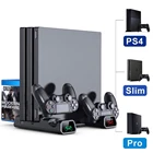 Вертикальная охлаждающая подставка для консоли PS4 PS4 Pro PS4 Slim, Зарядная база, кулер для хранения 10 игр для Sony