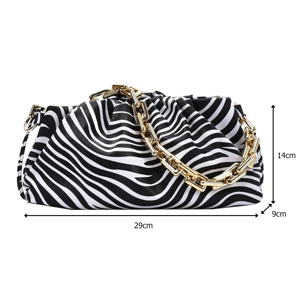 

Bag For Women Cloud bag Milk Cow Print Leather Madame Bag Single Shoulder Slant Dumpling Bag Handbag Daily Messenger Bags 2021