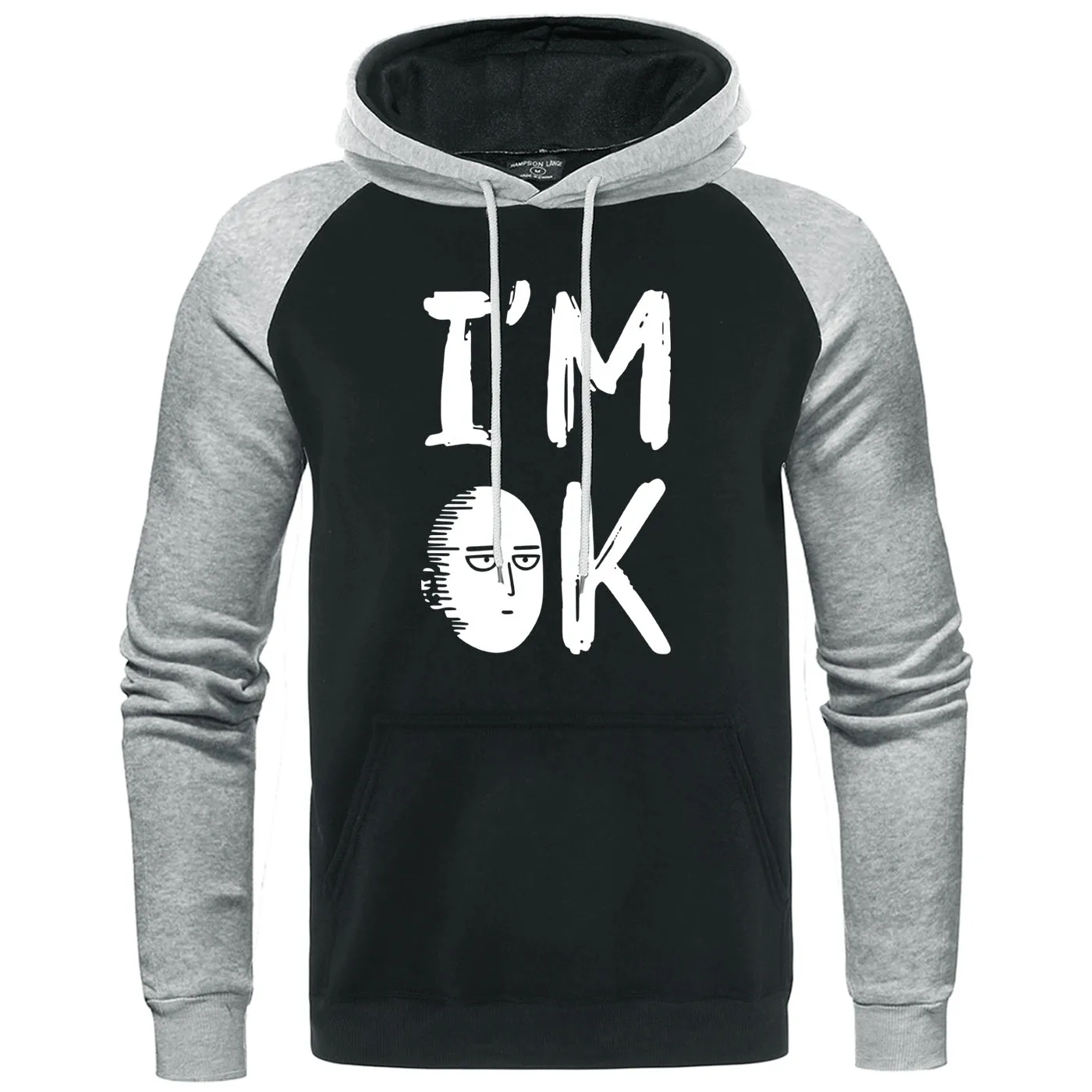 Толстовка с капюшоном реглан для мужчин повседневный свитшот принтом Сайтама