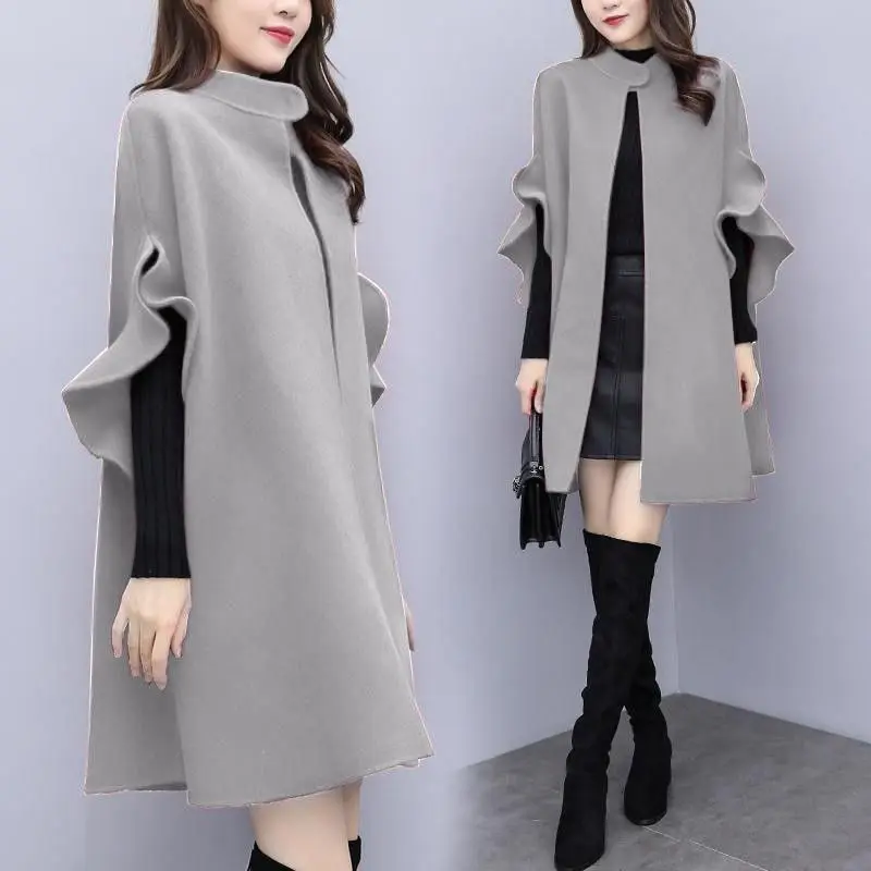 

Blends Women Plus Size 4XL Trendy Popular Pregnant Korean Party Spring Fall Lady Outwear Fashion Simple Casual Femme Thin Coats