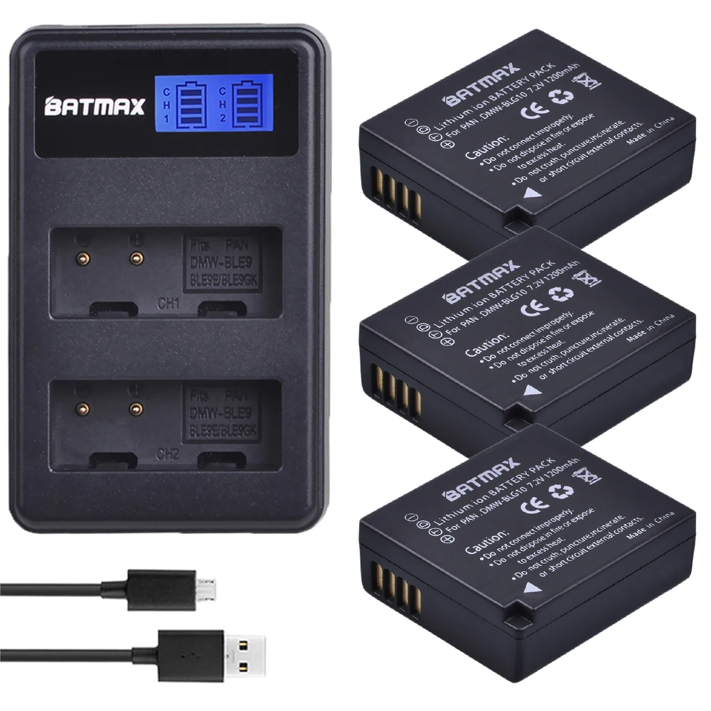 3Pcs set 4 шт. DMW-BLG10 ДМВ BLG10 Ble9 BP-DC15 BPDC15 Камера Батарея+ ЖК-дисплей двойной Зарядное устройство для цифрового фотоаппарата Panasonic LUMIX GF5 GF6 GX7 LX100 GX80 GX85 - Цвет: 3Pcs set