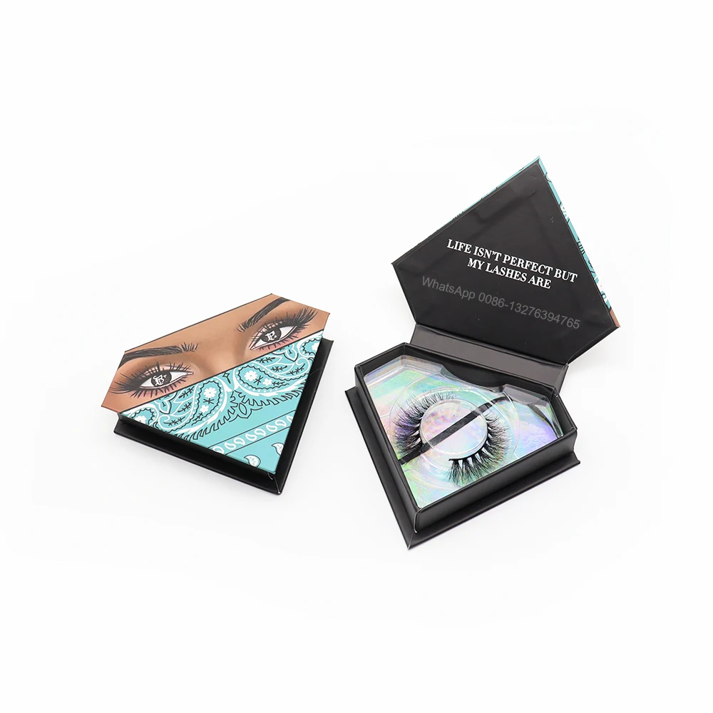 Бирюзовая бандана коробки для алмазных ресниц оптовая продажа 20 шт. бесплатная