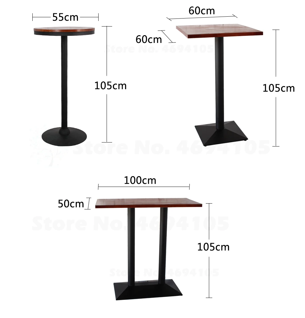 Скандинавский однотонный деревянный барный стол и стул комбинированный