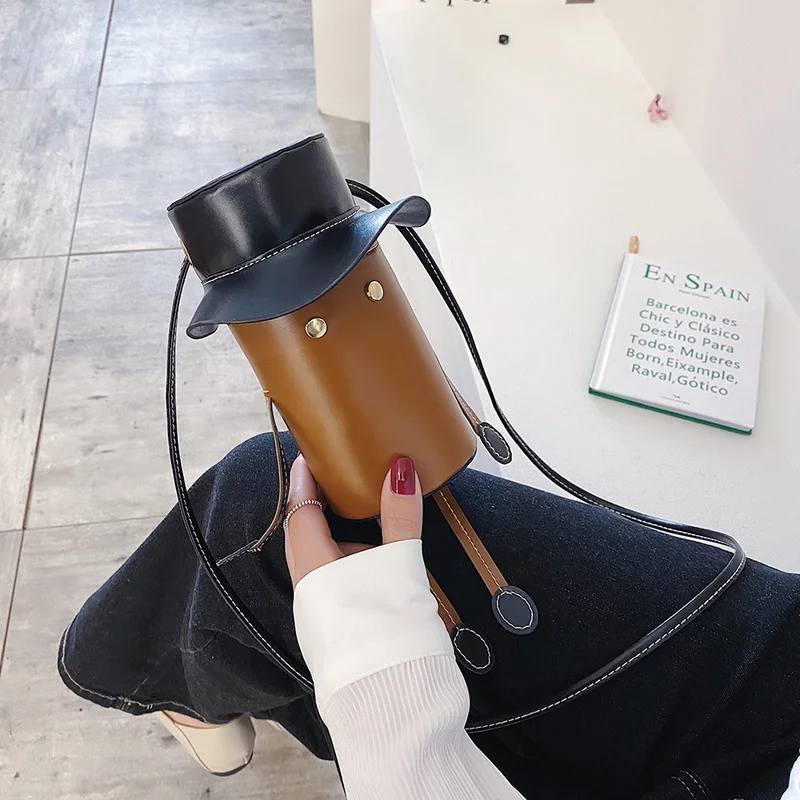 

Women Shoulder Bags For 2020 Female Handbags Messenger Bag Fashion Creative Design PU Crossbody Bag Ladies Bucket Phone Purses