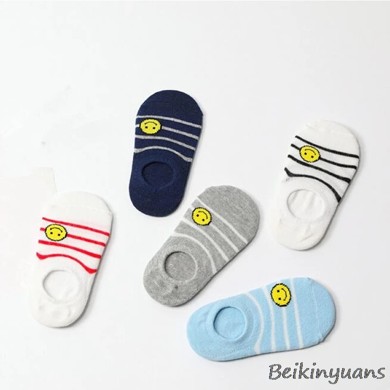 Детские ультратонкие Нескользящие хлопковые носки с короткие до лодыжки