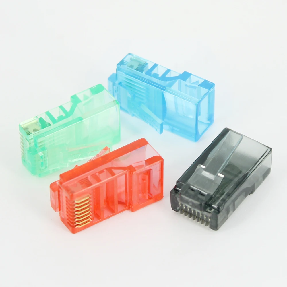20 шт./1 сумка RJ45 Ethernet кабели модуль штекер сетевой разъем с кристаллами головками 5