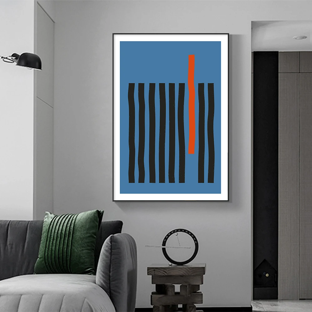 

Wall Art Painting Abstract Painting Vertical Geometric Wave Line Poster Canvas Painting Printing Home Decoration Painting