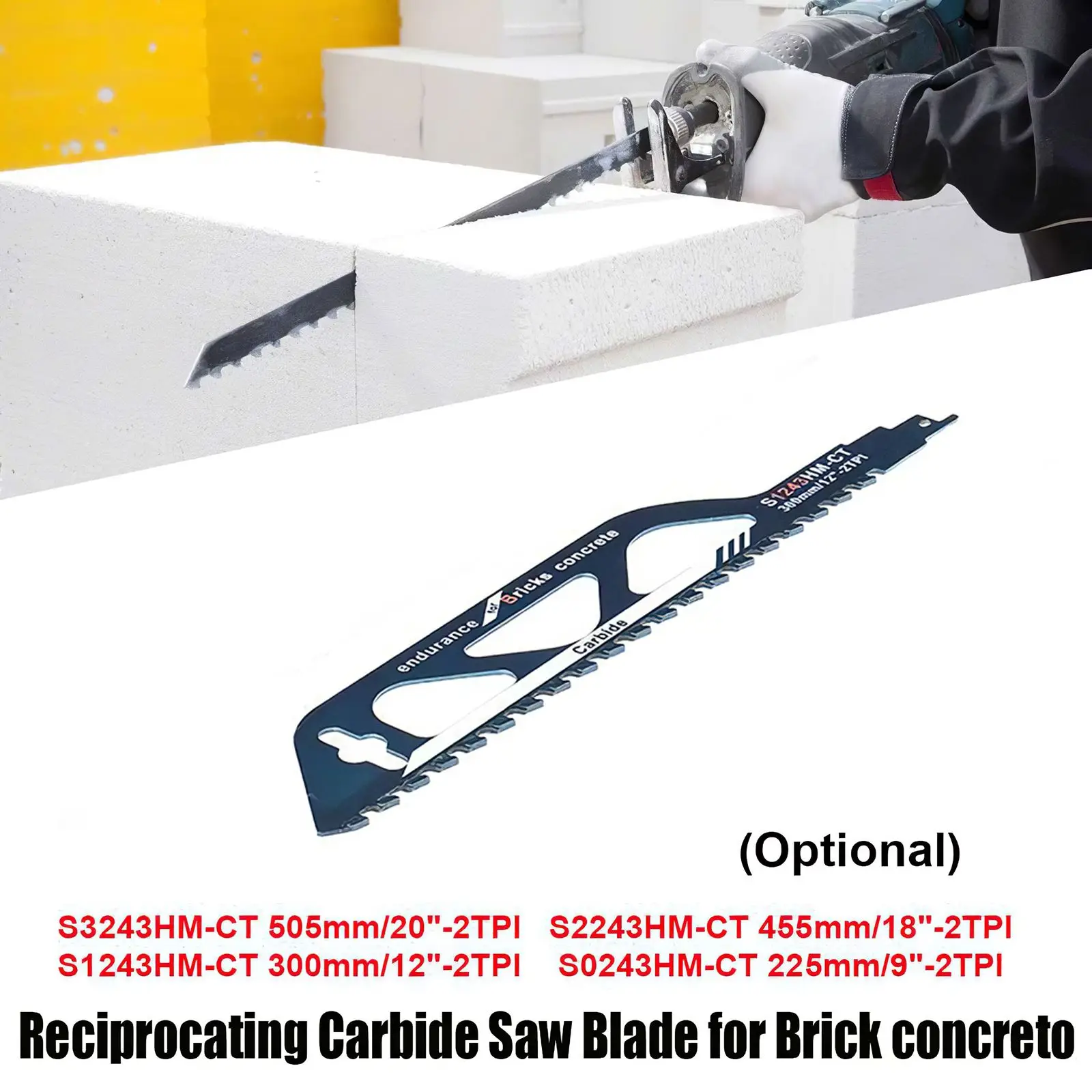 

Alloy Reciprocating Saw Blade For Concrete Fiber Multi-Function Hand Saw Reciprocating Saw Blade Super Hard Tungsten Carbon