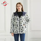 MODERN NEW SAGA Женская Куртка Весна Модная Куртка С Капюшоном Осень Женские Куртки Женское Пальто Пиджак Женский Осенняя Ветровка С Цветком На Молнии Ветровки Женские Легкие Женская Одежда