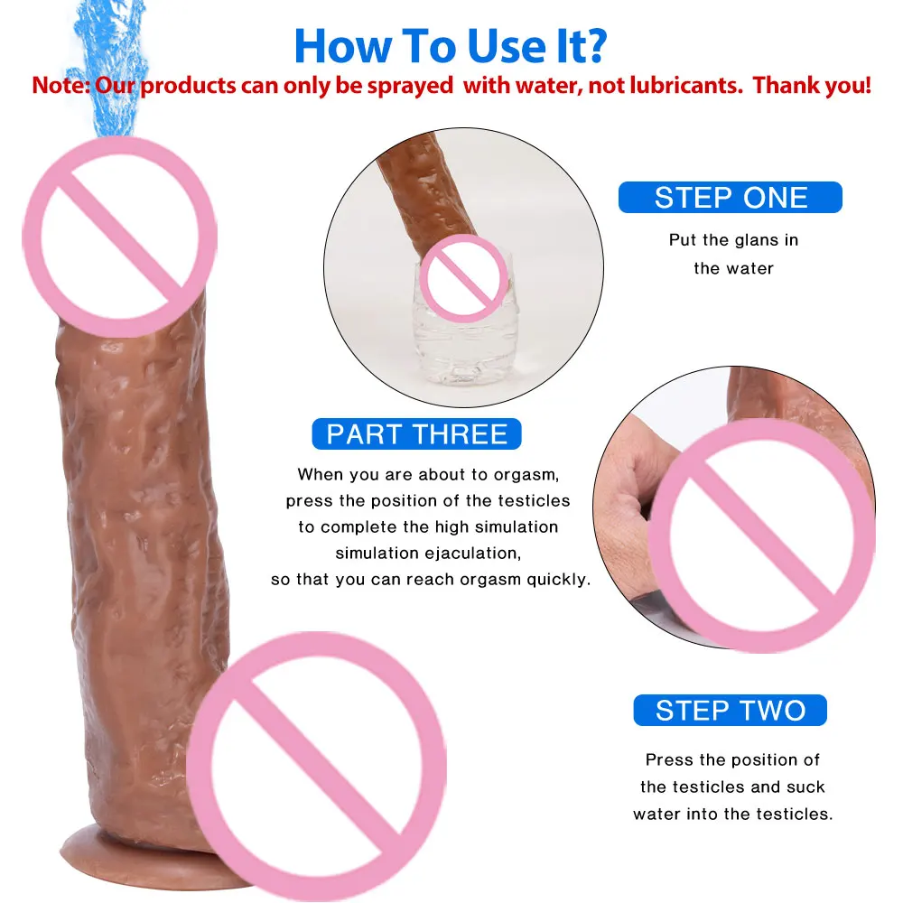 Big Strapon Ejaculating Dildo Realistic Penis Spraying Dick Suction Cup Dildos For Women Sextoy Consolador Para Mujer Adult Toy | Красота и