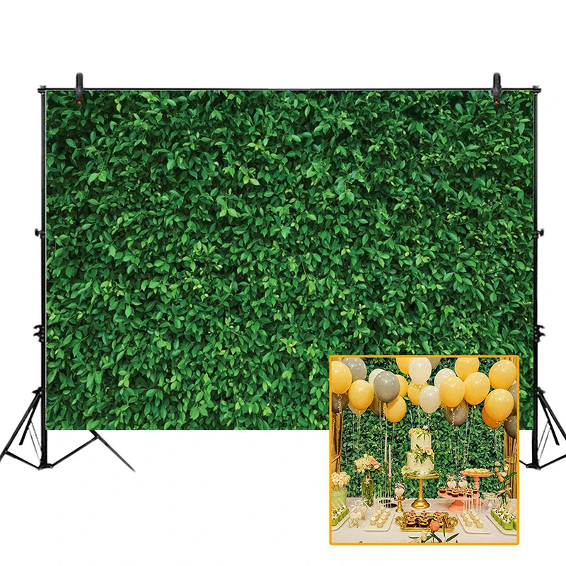 

Backgrounds for Photography Backdrop Green Leaves Photo Background Wall Photo Studio Props Photo Back Drop Cloth Birthday Party