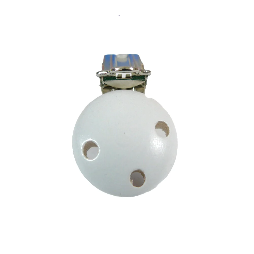 25 шт #2 белый цвет натуральный дерево детские соски из нержавеющей стали зажимы|baby