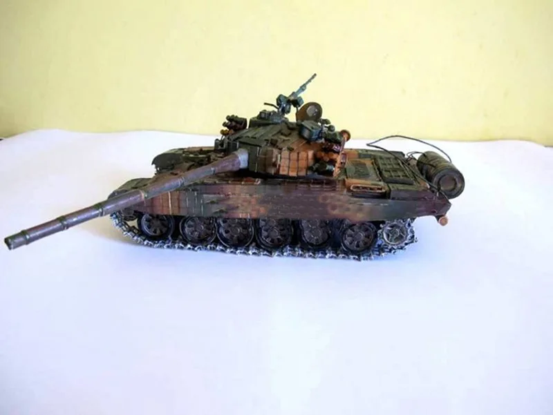 Масштаб 1:25 полированная модель основного боевого танка бумажная для