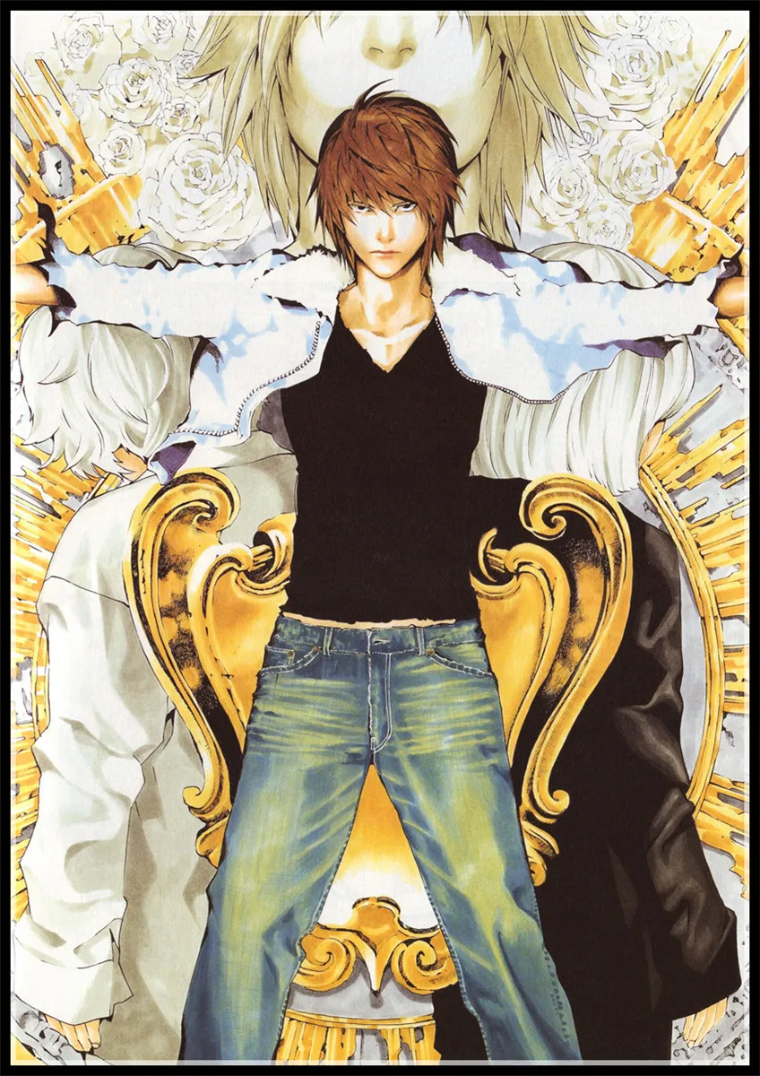 Новинка 2021 53 стиля бумажные плакаты с покрытием из японского аниме DEATH NOTE для кафе