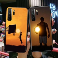 basketball enthusiast black soft cover the pooh for huawei nova 8 7 6 se 5t 7i 5i 5z 5 4 4e 3 3i 3e 2i pro phone case cases