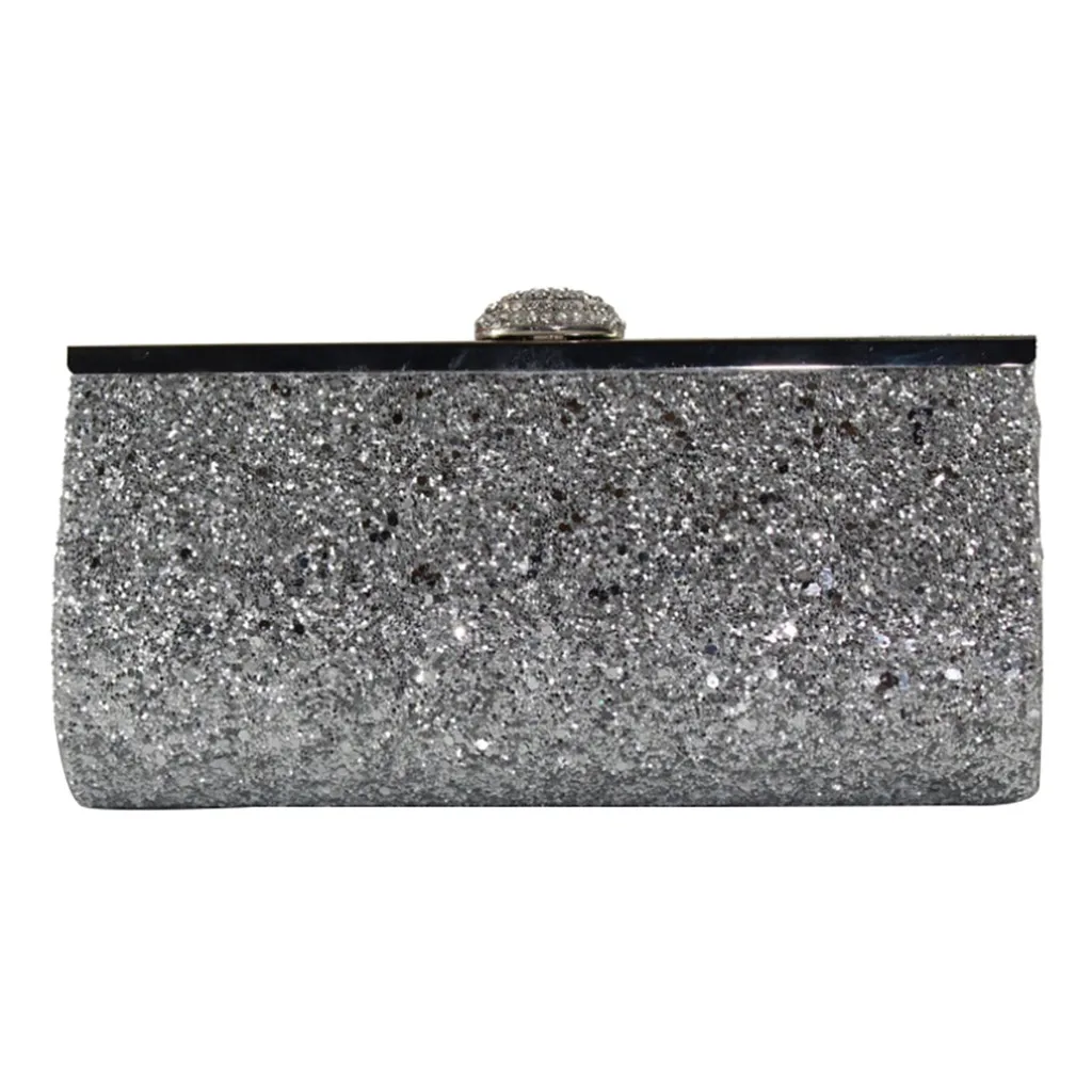 Женские вечерние сумки со стразами кожаные с цепочкой #923 | Багаж и