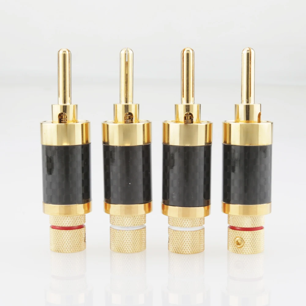 Аудио VB430G Hifi позолоченный кабель из углеродного волокна для динамика провод вилка типа банан разъем 7 мм